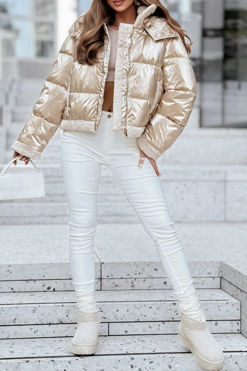 Women's Hooded Lapel Winter Fur Coat